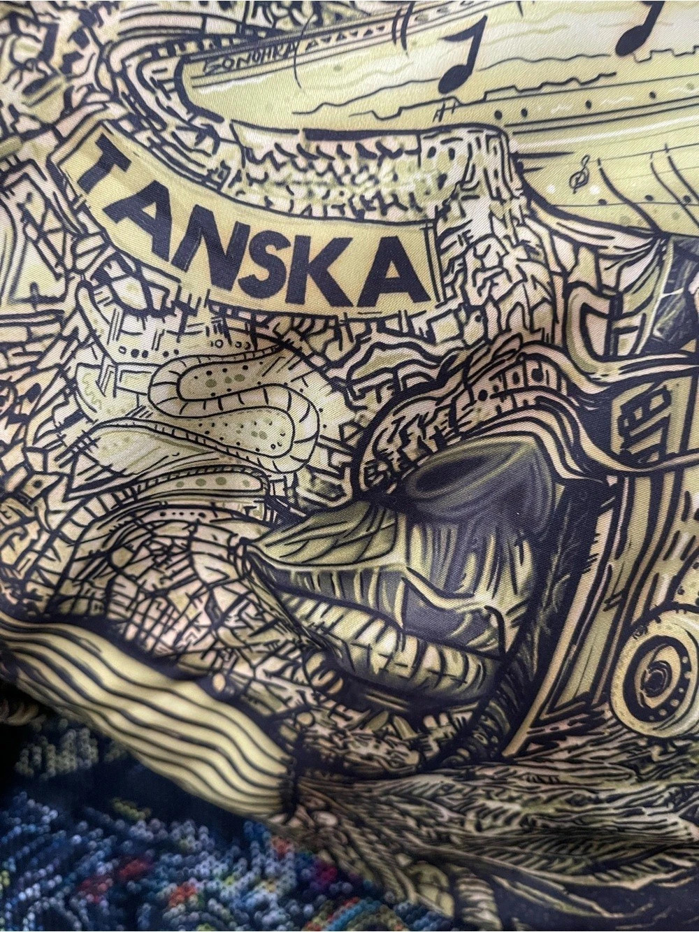 TANSKA Multicolor Abstract Print Backpack - Picture 8 of 8
